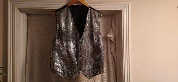 2x Glitter gilet jasje carnaval feest  beschikbaar voor biedingen