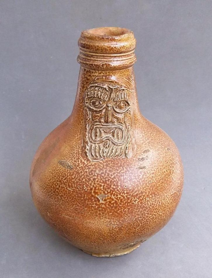 Om 1600-1625 Steengoed Bolle Baardmankruik Frechen Duitsland, Antiek en Kunst, Antiek | Keramiek en Aardewerk, Ophalen of Verzenden