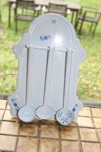 Speelgoed emaille keukenrek met 3 lepels, Ophalen of Verzenden