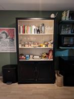 Zwarte buffetkast landelijke stijl, Huis en Inrichting, Kasten | Buffetkasten, Ophalen, 100 tot 150 cm, 200 cm of meer, Zo goed als nieuw