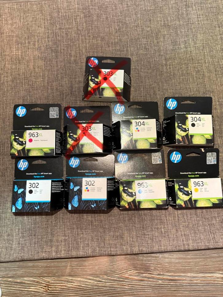 HP Inkt Cartridges - 302, 304XL, 963XL,, Computers en Software, Printerbenodigdheden, Nieuw, Cartridge, Ophalen of Verzenden