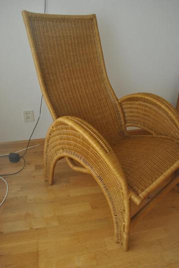 Fauteuil, vintage, rotan beschikbaar voor biedingen
