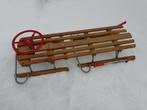 Vintage houten slee 110 cm met stuur jaren 70, Ophalen of Verzenden, Gebruikt