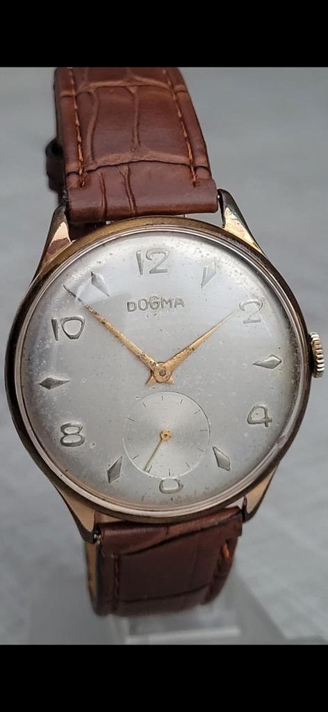 Dogma prima 37mm  vintage heren horloge jaren 40, Sieraden, Tassen en Uiterlijk, Horloges | Antiek, Polshorloge, Overige merken