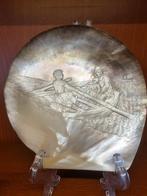 Antieke Camee Schelp, 19e Eeuws, Franse Scene parelmoeren, Ophalen of Verzenden