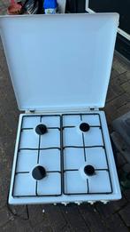 4 pits gasstel, Gebruikt, Minder dan 85 cm, Gas, Vrijstaand