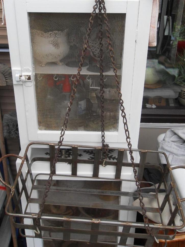 brocant keukenrek/ metalen mand/ wildrek, Antiek en Kunst, Curiosa en Brocante, Ophalen of Verzenden