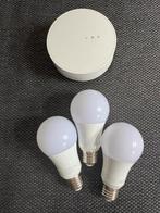 TRÄDFRI LED-lampen E27 (IKEA) – 3 stuks + bridge – gebruikt, Huis en Inrichting, Lampen | Losse lampen, Ophalen, Gebruikt, E27 (groot)