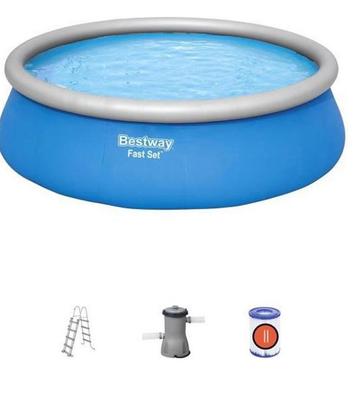 Nieuw! Opblaasbaar Zwembad 457x122cm + Accessoires beschikbaar voor biedingen