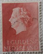 Postzegel Nederland juliana 1 gulden gestempeld, Ophalen of Verzenden