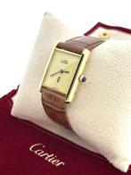 Les Must de Cartier Tank Large Model Ivory Dial No Fig., Overige materialen, Leer, -, Cartier