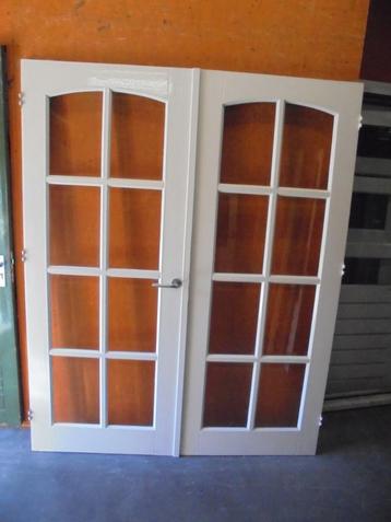 Openslaande binnendeuren met glas, 168,5 x 211 (nr. HU150A) beschikbaar voor biedingen