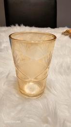 Amberkleurig Glas met Ster Design, Antiek en Kunst, Antiek | Glas en Kristal, Ophalen of Verzenden