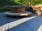 Tuin/salon tafel, Tuin en Terras, Rond, Gebruikt, Hout, Ophalen