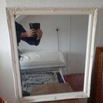 Spiegel met sierrand gebroken wit, Huis en Inrichting, Woonaccessoires | Spiegels, Minder dan 100 cm, Rechthoekig, Zo goed als nieuw