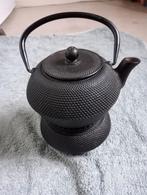 Japanse Gietijzeren theepot met bijbehorend theelicht, Ophalen of Verzenden, Gebruikt