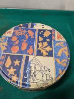 koekblik met vissen rond, Ophalen of Verzenden