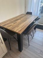 Eettafel en Eetkamerstoelen, Ophalen, 50 tot 100 cm, Zo goed als nieuw, 150 tot 200 cm