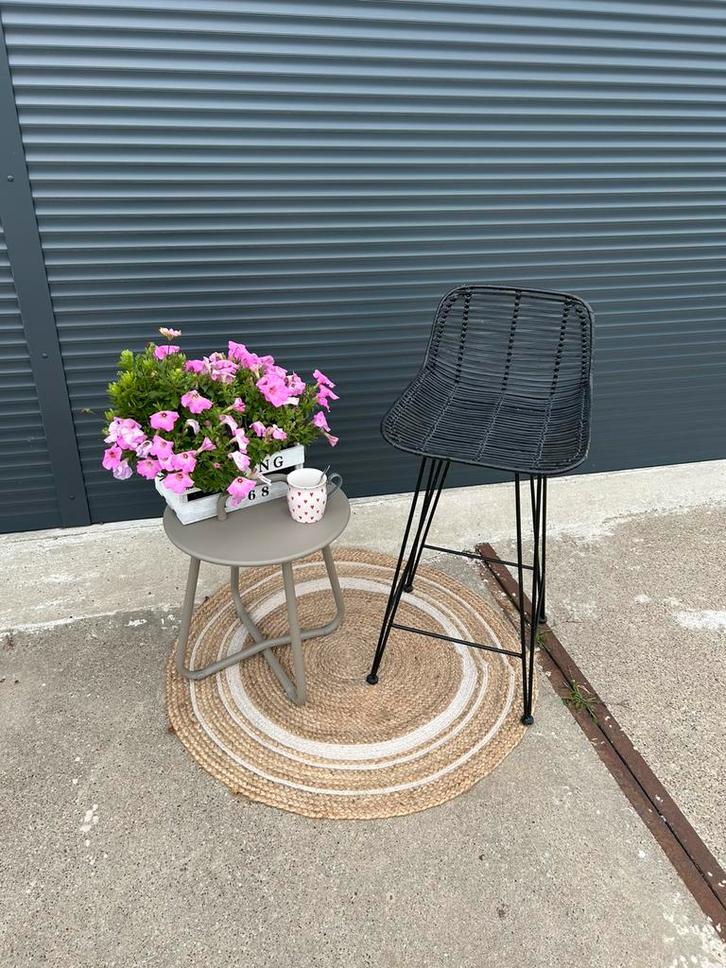 Barkruk rotan zwart, nieuw. zithoogte 70 cm., Huis en Inrichting, Barkrukken, Nieuw, 1 kruk, Ophalen