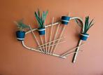 Vintage 60s/70s Bamboe Planten Wanddecoratie, Ophalen, Gebruikt