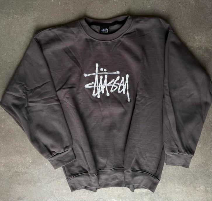 Stüssy Sweatshirt Bruin - Maat L, Kleding | Heren, Truien en Vesten, Gedragen, Maat 52/54 (L), Bruin, Ophalen of Verzenden