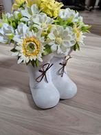 Laarzen vaas met kunst bloemen, Huis en Inrichting, Ophalen of Verzenden, Zo goed als nieuw