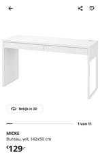 Micke bureau Ikea wit, Ophalen, 100 tot 150 cm, Micke ikea, Zo goed als nieuw
