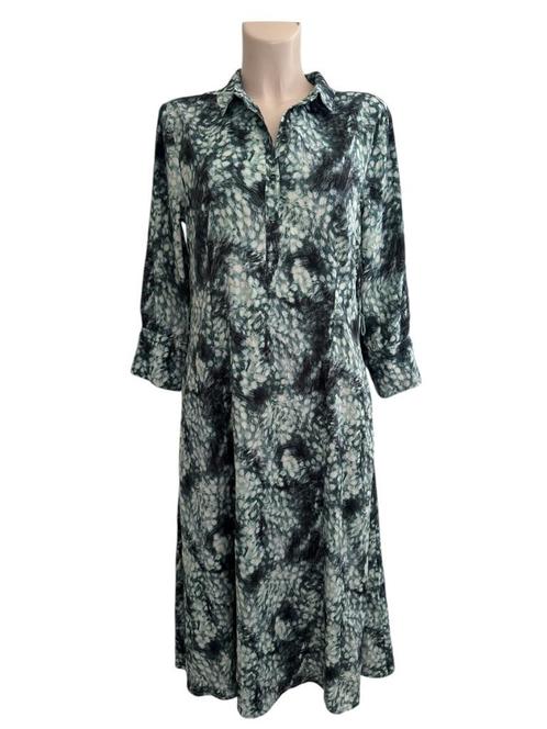 Kyra maxi jurk M, Kleding | Dames, Jurken, Zo goed als nieuw, Maat 38/40 (M), Groen, Knielengte, Ophalen of Verzenden