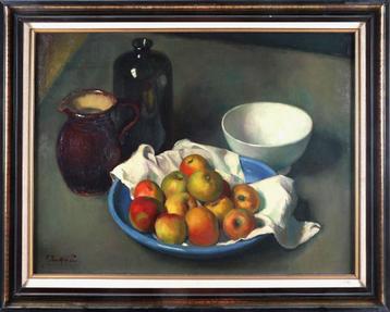 ==Jan Franken Pzn 1896-1977==stilleven met appels== beschikbaar voor biedingen