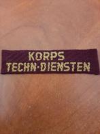 Korps Technische Diensten  1944    TD, Ophalen of Verzenden, Landmacht, Nederland, Embleem of Badge