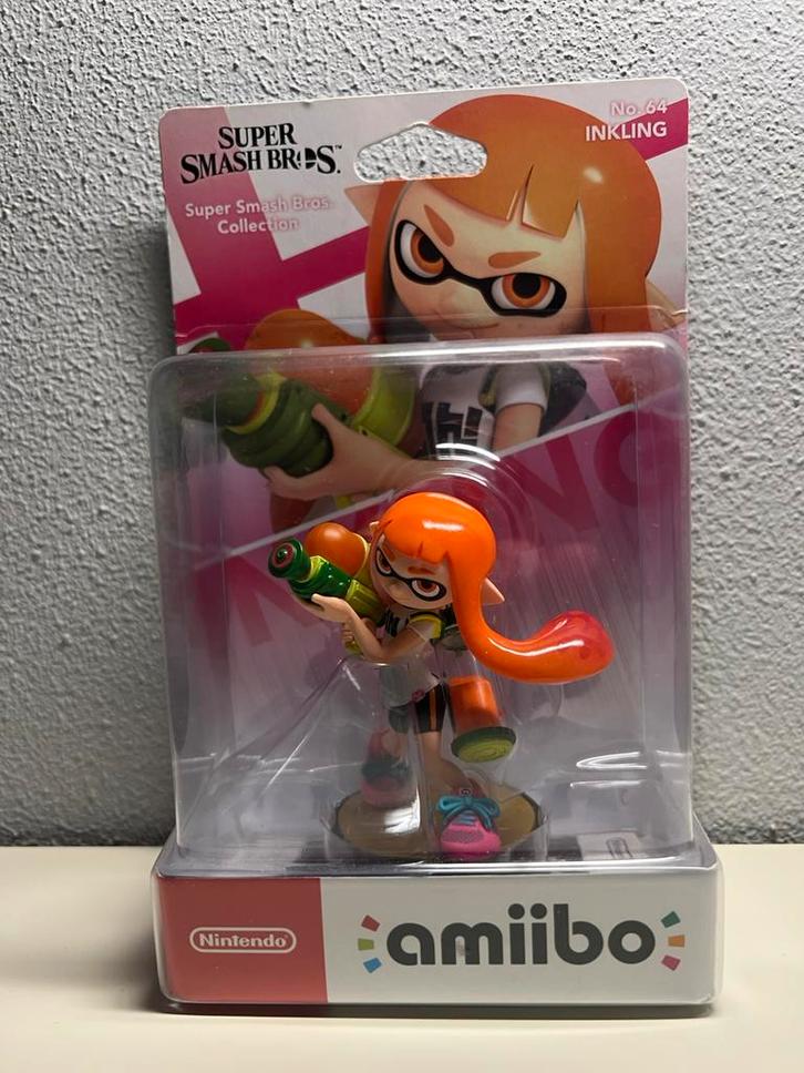Amiibo Super Smash Bros. Inkling Nr. 64 in gesloten verpak, Spelcomputers en Games, Games | Nintendo Switch, Zo goed als nieuw