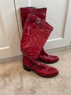 Rode Hoge Laarzen met Croco Print ECCO, Ophalen of Verzenden, Zo goed als nieuw, Rood, Hoge laarzen