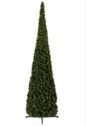 Cone kunstkerstboom 240cm hoog, 1x gebruikt, in 2 delen beschikbaar voor biedingen