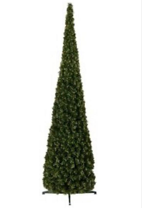 Cone kunstkerstboom 240cm hoog, 1x gebruikt, in 2 delen, Diversen, Kerst, Zo goed als nieuw, Ophalen