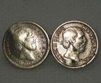 Antieke zilveren broche konng Willem 2 en 3, Ophalen of Verzenden, Zo goed als nieuw, Zilver, Zilver