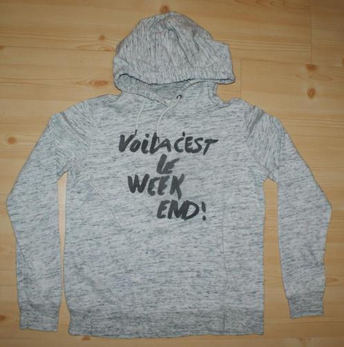 H&M l.o.g.g. Gemêleerde sweaterhoodie maat 170 met opdruk, m, Kinderen en Baby's, Kinderkleding | Maat 170, Gebruikt, Jongen of Meisje