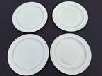 4 Goedewaagen Gouda servies borden groen plat bord, Ophalen of Verzenden, Gebruikt, Overige stijlen, Bord(en)