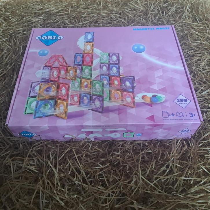 NIEUW!! Coblo Knikkerbaan 100 Pastel, Kinderen en Baby's, Speelgoed | Bouwstenen, Nieuw, Overige merken, Verzenden