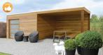 Strak tuinhuis Box-Iroko in diverse standaard maten, Verzenden, Nieuw