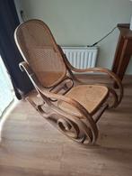 Vintage Schommelstoel met Webbing - Uitstekende Staat!, Ophalen, Zo goed als nieuw, Bruin, Eén