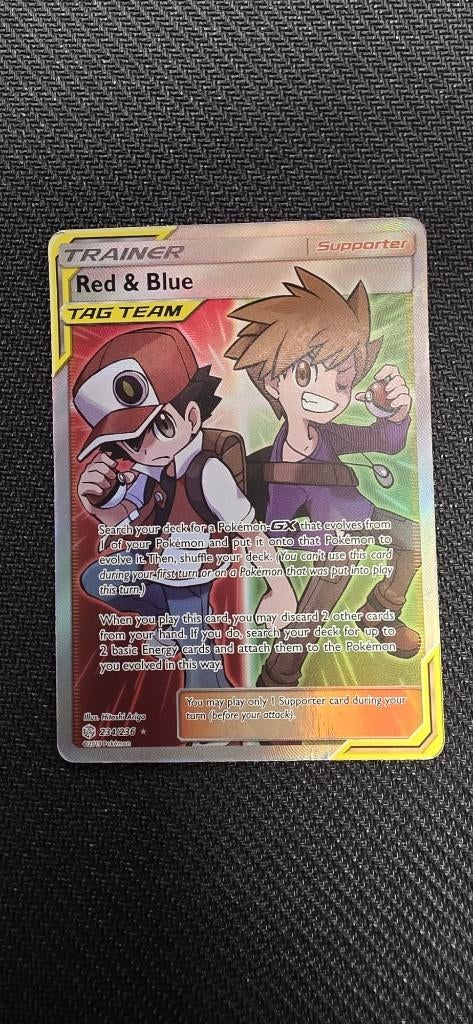 Pokémon Red & Blue 234-236, Ophalen of Verzenden, Zo goed als nieuw, Losse kaart, Foil