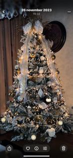 Kerstballen wit en strik wit goud, Diversen, Kerst, Ophalen, Zo goed als nieuw