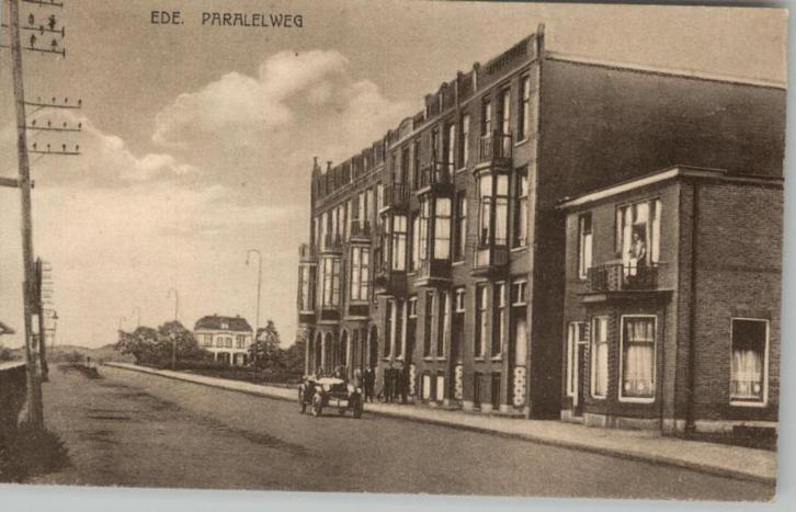 Ede Paralelweg met oude auto uitg C. Hartgers, Verzamelen, Ansichtkaarten | Nederland, Ongelopen, Gelderland, 1920 tot 1940, Verzenden
