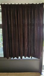 Gordijnen velours bruin 1.70m bij 1.32m, Huis en Inrichting, Gebruikt, 100 tot 150 cm, Bruin, Velours