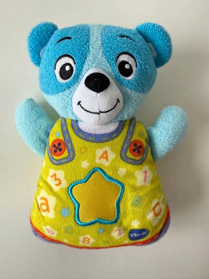 Knuffel baby bedtijd beertje, beer blauw / Vtech baby, Kinderen en Baby's, Speelgoed | Vtech, Zo goed als nieuw, 6 maanden tot 2 jaar
