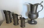 Set Tinnen Kannen CK Kurz Tiel Real Pewter Zinn zeer goed, Ophalen of Verzenden