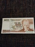 Turks Bankbilijet 100000 lirasi UNC, Postzegels en Munten, Bankbiljetten | Europa | Niet-Eurobiljetten, Ophalen of Verzenden