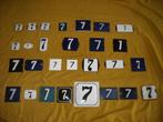oud emaille huisnummer 7 ook 8 9 10 11 12 13 14 15 16 17 18, Antiek en Kunst, Ophalen of Verzenden