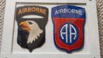 Twee Airborne emblemen, Ophalen of Verzenden, Landmacht, Amerika, Embleem of Badge