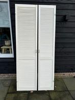 Twee witte houten binnendeuren luiken, Ophalen, Gebruikt, 80 tot 100 cm, Binnendeur
